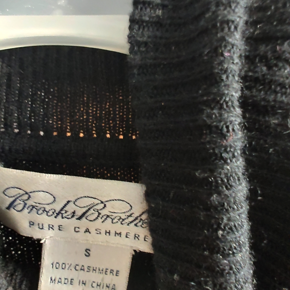 Brooks Brothers Black Cashmere Turtleneck Sweater